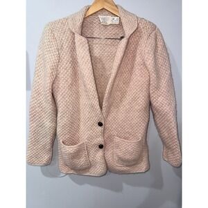 Susan‎ Bristol Womens 100% Wool Pink Hue Cardigan Sweater Size L